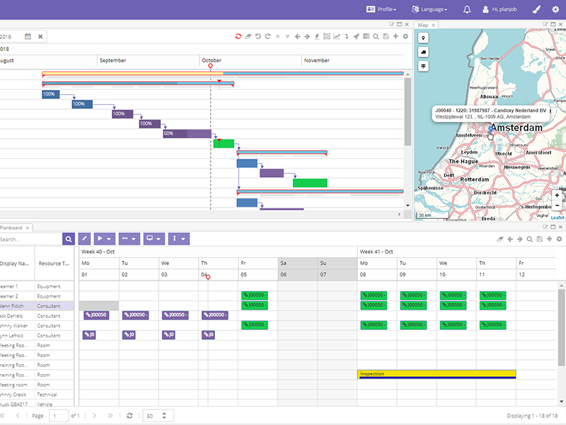 Dime.Scheduler Gantt Chart and Plan Board